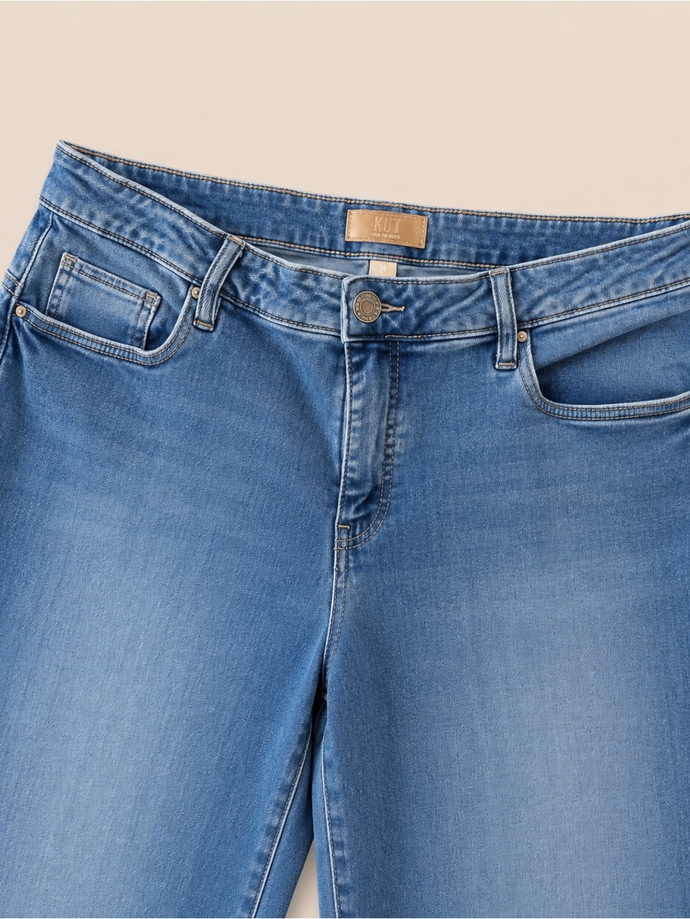 KUT from the Kloth Maya High Rise Fab Ab Wide Leg Jeans Size 14 - Picture 4 of 6